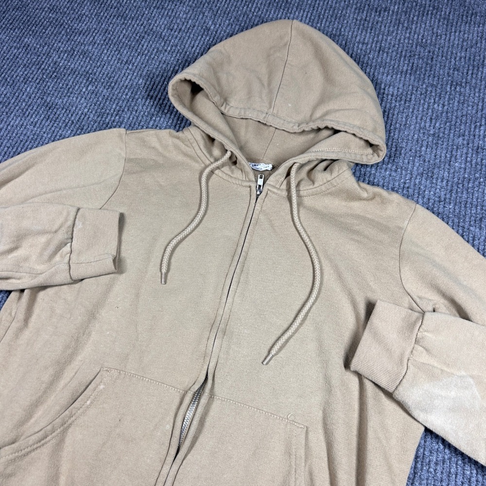 Reflex Jacket Womens L Full Zip Hoodie Tan Brown Long Sleeve Pockets Casual